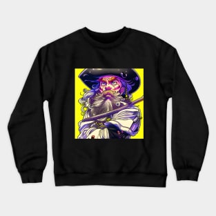 artistic pirate illustration Crewneck Sweatshirt